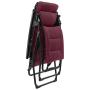 Lafuma Futura Air Comfort Zero Gravity Recliner (Bordeaux Red) Padded Folding Outdoor Reclining Chair
