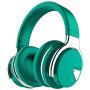 COWIN E7 Active Noise Cancelling Headphones Bluetooth Headphones with Mic Deep Bass Wireless Headphones Over Ear, Comfortable Protein Earpads, 30H Playtime for Travel Work TV PC Cellphone - Dark Green