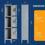 Metal Locker for School Office Gym Metal Storage Locker Cabinet for Employees Students Steel Locker Triple Tier with 3 Door Gray