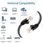 Cat 7 Ethernet Cable 10 ft, MORELECS Nylon Braided Cat 7 Internet Cable 10 ft Ethernet Cable RJ45 Network Cable Cat7 LAN Cable for PC Laptop Modem Router Cable Ethernet