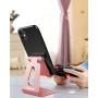 Adjustable Cell Phone Stand, CreaDream Phone Stand, Cradle, Dock, Holder, Aluminum Desktop Stand Compatible With Phone Xs Max Xr 8 7 6 6s Plus SE Charging, Accessories Desk,All Mobile Phones-Rose Gold