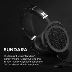 HIFIMAN SUNDARA Over-ear Full-size Planar Magnetic Headphones with High Fidelity Design Easy to Drive by iPhone /Android Comfortable Headband Open-Back Design Easy Cable Swapping Black