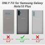 YOUMAKER Case for Samsung Galaxy Note 10 Plus, Built-in Screen Protector with Fingerprint ID Heavy Duty Full Body Shockproof Cover for Galaxy Note 10 Plus 6.8 Inch - Gun Metal/Black