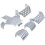 REhobby 5PCS TRX4 Stainless Bumper Steel Front Rear Chassis Armor Protection Lower Skid Plate for 1/10 RC Crawler Car Traxxas TRX-4 S49 Parts