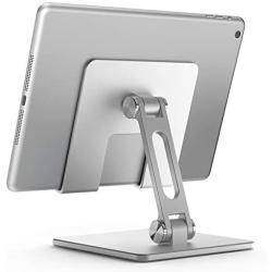 Ipad Stand Aluminum Metal Tablet Holder for Desk Angle Height Adjustable Ipad Holder for IPad Pro 9.7, 10.5, 12.9 Air Mini 4 3 2, Kindle, Nexus,Tablet Stand Slieve