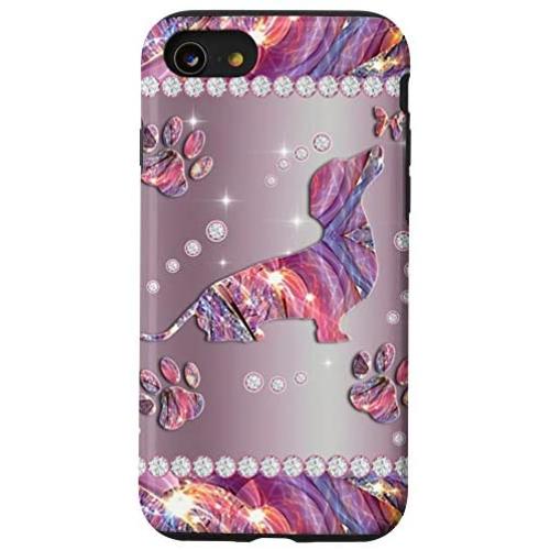 iPhone SE (2020) / 7 / 8 Dachshund Metal Pattern Dachshund Dog PC Case