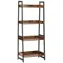 IRONCK Industrial Bookshelf 4-Tier, Bookcase 60'' H Ladder Shelf, Storage Shelves Rack Shelf Unit, Accent Furniture Metal Frame, Home Office Furniture for Bathroom, Living Room, Vintage Brown IRONCK Industrial Bookshelf 4-Tier, Bookcase 60'' H Ladder Shelf, Storage Shelves Rack Shelf Unit, Accent Furniture Metal Frame, Home Office Furniture for Bathroom, Living Room, Vintage Brown