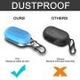 HALLEAST for Galaxy Buds+ Plus Cover, Galaxy Buds Carrying Case TPU Full Protective Skin with Keychain Compatible Samsung Galaxy Buds Wireless 2019 2020 Earbuds Accessories, Light Blue