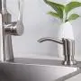 GAGALIFE Built in Sink Soap Dispenser or Lotion Dispenser for Kitchen Sink, Brushed Nickel ABS Pump Head, with 13 Ounce Large PET Soap Bottle