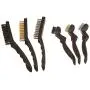 HOYIN 6PC Wire Scatch Brush Set, Zinc Platd and Brass Coated and Nylon Wire,3 and 5 Rows HOYIN 6PC Wire Scatch Brush Set, Zinc Platd and Brass Coated and Nylon Wire,3 and 5 Rows