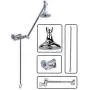 High Sierras All Metal Outdoor Shower Kit with Exclusive Self-Closing Pull-Bar Shower Valve - Will Not Break Like Traditional Pull-Chains - 1.5 GPM – Chrome