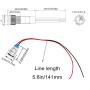 mxuteuk 5 Pcs 12V-24V 12mm 1/2'' LED Metal Indicator Light Waterproof Signal Lamp Red Yellow Blue Green White with Wire for Car Truck Boat M12-12P