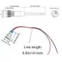mxuteuk 5 Pcs 12V-24V 12mm 1/2'' LED Metal Indicator Light Waterproof Signal Lamp Red Yellow Blue Green White with Wire for Car Truck Boat M12-12P