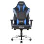 AKRacing Masters Series Max Gaming Chair with Wide Flat Seat, 400 Lbs Weight Limit, Rocker and Seat Height Adjustment Mechanisms - Blue