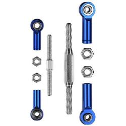 7-Pack Adjustable Alloy Turnbuckles Aluminum Camber Toe Links Set for 1/10 Traxxas Slash 2WD RC Truck Upgrade Hop-Up Parts