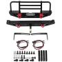 Drfeify RC Metal Front Rear Bumper with LED Lights Spare Parts Fit for Traxxax TRX-4 for SCX10II 90046 1/10 RC Model Cars Drfeify RC Metal Front Rear Bumper with LED Lights Spare Parts Fit for Traxxax TRX-4 for SCX10II 90046 1/10 RC Model Cars