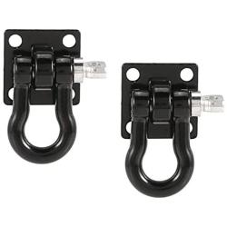 2Pcs Metal RC Car Winch Shackles for 1/10 Traxxas TRX-4 TRX4 Rock Crawler Parts - Black