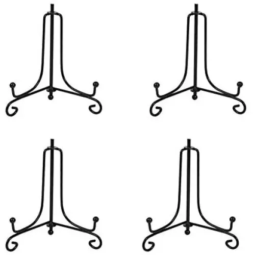 (4 Pack) Iron Display Stand, Black Iron Easel Plate Display Photo Holder Stand, Displays Picture Frames, Cookbooks, Decorative Plates, Tablets and Art 5 Inch (4 Pack) Iron Display Stand, Black Iron Easel Plate Display Photo Holder Stand, Displays Picture Frames, Cookbooks, Decorative Plates, Tablets and Art 5 Inch