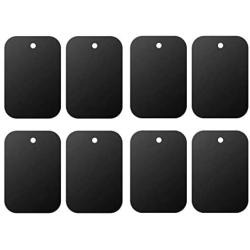 Mount Metal Plate（8Pack） for Magnetic Car Mount Phone Holder with Full Adhesive for Phone Magnet, Magnetic Mount, Car Mount Magnet-8X Rectangular (Black)