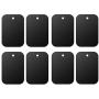Mount Metal Plate（8Pack） for Magnetic Car Mount Phone Holder with Full Adhesive for Phone Magnet, Magnetic Mount, Car Mount Magnet-8X Rectangular (Black)