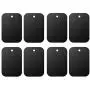 Mount Metal Plate（8Pack） for Magnetic Car Mount Phone Holder with Full Adhesive for Phone Magnet, Magnetic Mount, Car Mount Magnet-8X Rectangular (Black)