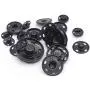 55 Sets Sew-on Snap Buttons Metal Snap Fastener Durable Press Studs Buttons for Sewing Clothing, 4 Sizes (Black) 55 Sets Sew-on Snap Buttons Metal Snap Fastener Durable Press Studs Buttons for Sewing Clothing, 4 Sizes (Black)
