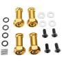 LoveinDIY 12mm Wheel Hub Hex Adaptor Extension for 1/14 RC Car Wltoys 144001 Part Accs - Golden, 12mm