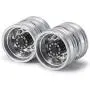 SHYOSUCCE 2 Pcs 1/14 RC Car Wheel Hub CNC Metal Rear Wheel Rim Hub for RC Tamiya Tractor Climbing Trailer