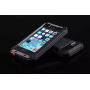 New Waterproof Shockproof Aluminum Gorilla Glass Metal Military Heavy Duty Armor Bumper Cover Case for Apple iPhone 5 5S Home Key +Fingerprint - Black