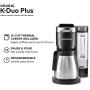 Keurig K-Duo Plus Coffee Maker, Single Serve and 12-Cup Carafe Drip Coffee Brewer, Compatible with K-Cup Pods and Ground Coffee, Black