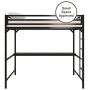DHP Miles Metal Full Loft Bed with Desk, Black