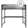 DHP Miles Metal Full Loft Bed with Desk, Black DHP Miles Metal Full Loft Bed with Desk, Black