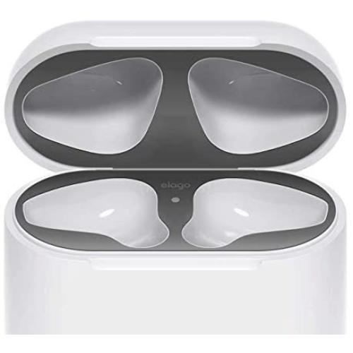 elago Upgraded AirPods Dust Guard (Matte Space Grey, 1 Set) – Dust-Proof Film, Luxurious Looking, Must Watch Easy Installation Video, Protect AirPods from Metal Shavings [US Patent Registered]
