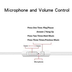 in Ear Headphones Wired Headphone Metal Stereo Heave Bass Earphones with Micphone Mic with Volume Control (Silvery 2pairs)