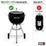 Weber 7440 Plated-Steel Charcoal Grate, 13.5 inches