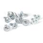 Engine Cover Screw Clips, Metal Car Engine Protection Trim Pin Clip, Undertray Cover Clips Kit, 10 Sets, 8D0805121