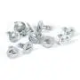 Engine Cover Screw Clips, Metal Car Engine Protection Trim Pin Clip, Undertray Cover Clips Kit, 10 Sets, 8D0805121