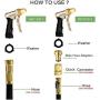 Garden Hose Nozzle Hose Sprayer 100% Heavy Duty Metal Hose Spray Nozzle High Pressure Spray Gun 4 Adjustable Patterns Water Nozzle for Watering Plants & Lawn,Washing Car, Showering Pets,Cleaning