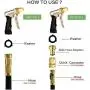 Garden Hose Nozzle Hose Sprayer 100% Heavy Duty Metal Hose Spray Nozzle High Pressure Spray Gun 4 Adjustable Patterns Water Nozzle for Watering Plants & Lawn,Washing Car, Showering Pets,Cleaning