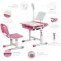 Diroan Kids Functional Desk and Chair Set, Height Adjustable Children School Study Desk with Tilt Desktop, Book Stand, LED Light, Metal Hook and Storage Drawer for Boys Girls (Pink) Diroan Kids Functional Desk and Chair Set, Height Adjustable Children School Study Desk with Tilt Desktop, Book Stand, LED Light, Metal Hook and Storage Drawer for Boys Girls (Pink)