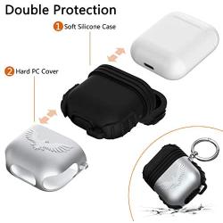 HALLEAST Compatible AirPods 2 Case Cover Wireless Charging, Front LED Visible, 2019 Protective Skins Wraps Compatible Apple AirPods 1 & 2 Case