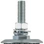 Houseables Caster Wheels, Casters, Set of 4, 3 Inch, Rubber, Heavy Duty, Threaded Stem Mount Industrial Castors, Locking Metal Swivel Wheel, Replacement For Carts, Furniture, Dolly, Workbench, Trolley