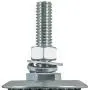 Houseables Caster Wheels, Casters, Set of 4, 3 Inch, Rubber, Heavy Duty, Threaded Stem Mount Industrial Castors, Locking Metal Swivel Wheel, Replacement For Carts, Furniture, Dolly, Workbench, Trolley