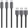 Micro USB Cable 10ft 3Pack by Ailun High Speed 2.0 USB A Male to Micro USB Sync Charging Nylon Braided Cable for Android Phone Charger Cable Tablets Wall and Car Charger Connection BlackGrey