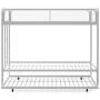 DHP Triple Metal Bunk Bed Frame, White, Twin