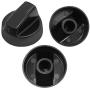 AMI PARTS Black Oven Control Switch Knob with 12 Adapters for Oven/Stove/Range Universal Knobs Wide Application