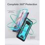 YOUMAKER Case for Galaxy S10, Kickstand Case with Built-in Screen Protector Heavy Duty Protection Shockproof Full Body Slim Fit Cover for Samsung Galaxy S10 6.1 inch - Blue