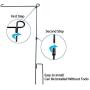 Premium Garden Flag Stand Pole Holder Metal Powder-Coated Weather-Proof with one Tiger Clip and Two Spring Stoppers Without Flag