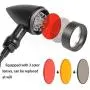 PBYMT Motorcycle Bullet Turn Signal Light Red Lamp Compatible for Chopper Bobber Cruiser Honda Suzuki Kawasaki Yamaha Harley BMW and More (Black Housing) PBYMT Motorcycle Bullet Turn Signal Light Red Lamp Compatible for Chopper Bobber Cruiser Honda Suzuki Kawasaki Yamaha Harley BMW and More (Black Housing)