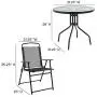 Flash Furniture Nantucket 6 Piece Black Patio Garden Set with Table, Umbrella and 4 Folding Chairs Flash Furniture Nantucket 6 Piece Black Patio Garden Set with Table, Umbrella and 4 Folding Chairs